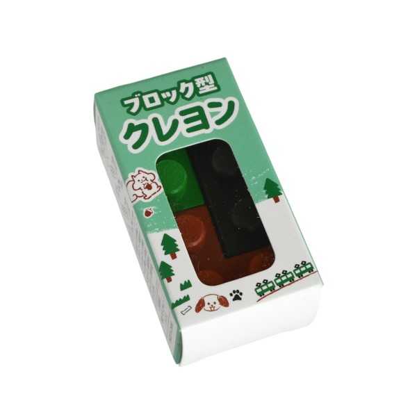 Rakuten - ブロック型クレヨン 黒・茶・緑 ［色指定不可］ (100円ショップ 100円均一 100均一 100均)