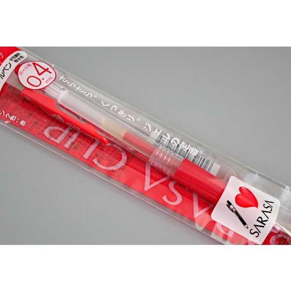 100円雑貨&日用品卸-BABABAのサラサクリップ ジェルボールペン 0.4mm 赤 (100円ショップ 100円均一 100均一 100均)｜アングル3