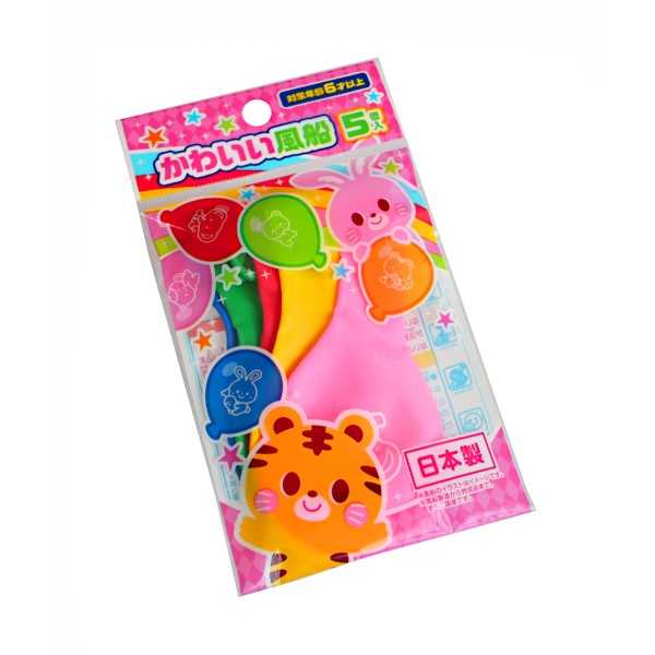 乐天商城 - かわいい風船 5個入 (100円ショップ 100円均一 100均一 100均)