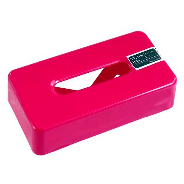 ティッシュBOX ピンク 26.3×14×高さ6.7cm