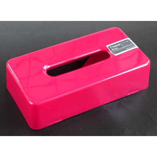 ティッシュBOX ピンク 26.3×14×高さ6.7cm