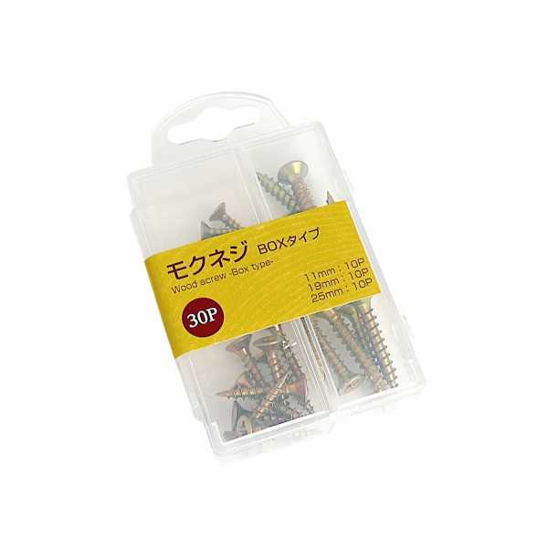 樂天商城 - モクネジ BOXタイプ 30個入 (100円ショップ 100円均一 100均一 100均)