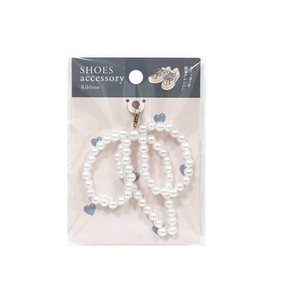 乐天商城 - シューズアクセサリー パール&シルバーリボン ［種類指定不可］ (100円ショップ 100円均一 100均一 100均)
