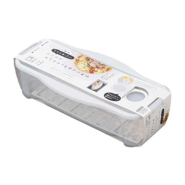 電子レンジ調理器 パスタ用 クリアーホワイト 容量1.3L