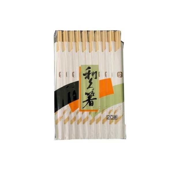 割箸、20膳入りです。両端が細くなっており両方が使えます。産業資材として利用されない小径木を使用しております。一膳ずつ紙の箸袋に入って衛生的に使えます。※天然素材の為、形や色の違い、欠け(傷や窪み)等有り●1本のサイズ(約)・10×全長210mm●材質・木●用途・割箸 御箸 使い捨て 食卓 卓上 食事 調理 キッチン●キーワード・わりばし おはし つかいすて しょくじ たくじょう ちょうり●品名・エゾ利久箸 小袋入 20膳●品番・★43●JAN・4963820320450●メーカー名・(株)まるわ●管理単位・10個/200個●入数・20膳