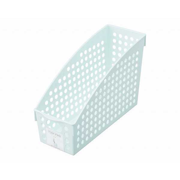 ストックスタンド A4サイズ収納可 ライトブルー 10.4×27.8×高さ17.8cm bababa-10023937 100円雑貨&日用品卸-BABABA パッケージ画像