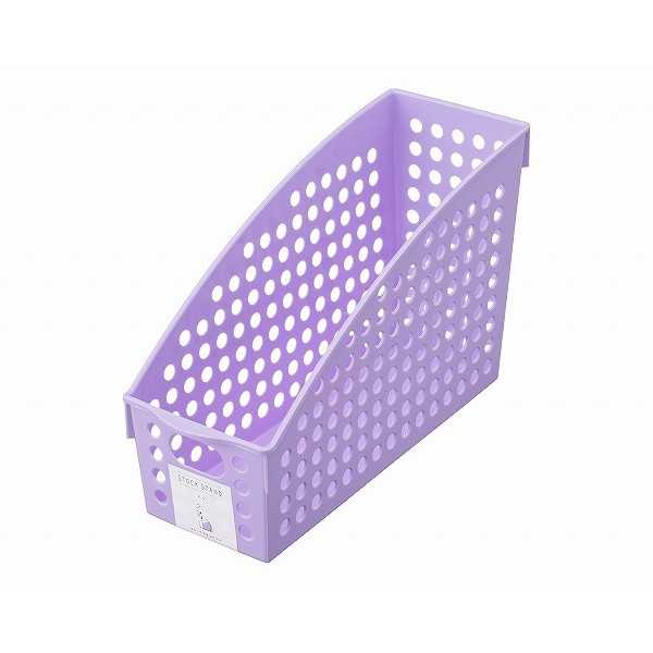 ストックスタンド A4サイズ収納可 ライトパープル 10.4×27.8×高さ17.8cm bababa-10023938 100円雑貨&日用品卸-BABABA パッケージ画像