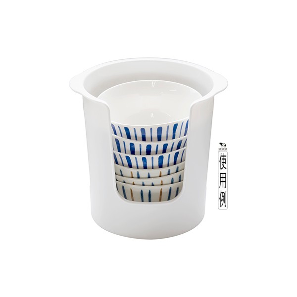 食器ストッカー ホワイト 14.9×16.3×高さ15cm (100円ショップ 100円均一 100均一 100均) bababa-10021844 100円雑貨&日用品卸-BABABA サンプル画像2