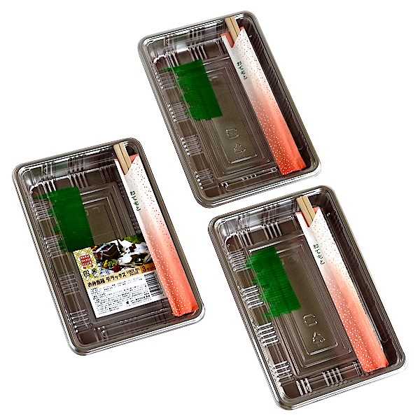 フードパックセット お弁当箱デラックス 割箸・バラン付 3組入