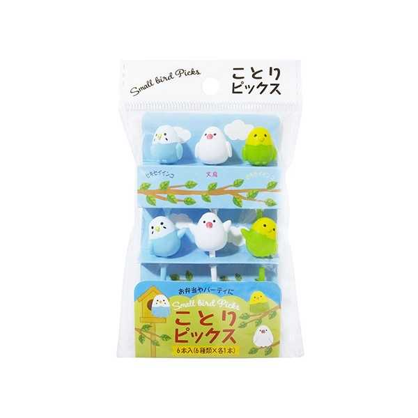 お弁当用のピック、6本入りです。ヘッド部分がことりの形になったピックです。お弁当やオードブルのアクセントにお使いください。※電子レンジ・オーブン・オーブントースター・冷凍庫 非対応※使い捨ての製品です※形の指定はできません※写真以外の種類になる場合有り●1本のサイズ(約)・セキセイインコ:15×45mm●耐熱80度●材質・ABS樹脂●用途・お弁当用ピック オードブル フルーツピック 楊枝 ランチ キッチン●キーワード・ぴっく ぴっくす おべんとう おーどぶる ようじ●品名・ことりピックス 6本●品番・★05510●JAN・4978446055105●メーカー名・(株)まるき●管理単位・10個/200個●入数・6本
