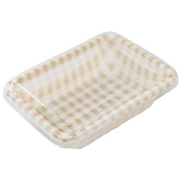 ランチパック モカチェック柄 M(17.1×12.5×高さ5.3cm) 3枚入