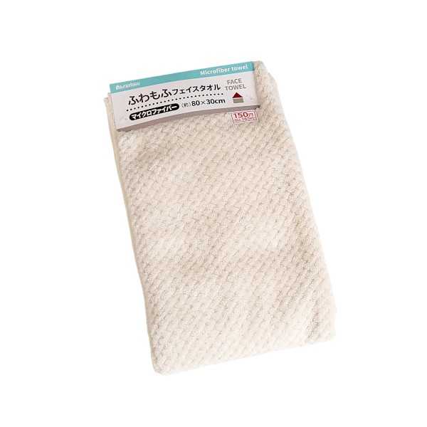 MFふわもふフェイスタオル 80×30cm bababa-10040881 100円雑貨&日用品卸-BABABA パッケージ画像