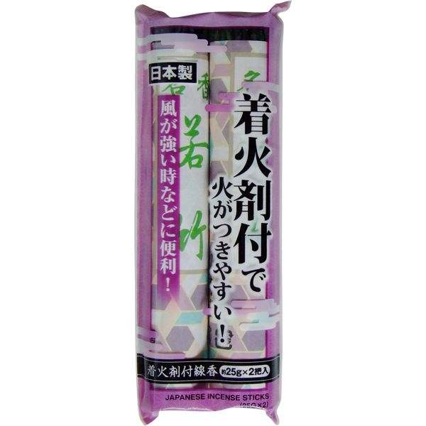 線香 着火剤付 25g×2束入 (100円ショップ 100円均一 100均一 100均)