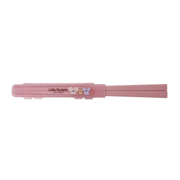GO！BENTO Little Pockets 箸&箸ケース ピンク (100円ショップ 100円均一 100均一 ...