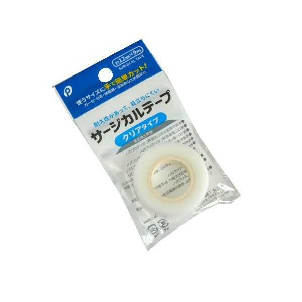 サージカルテープです。耐久性があり目立ちにくいサージカルテープです。使うサイズに手で簡単にカットできます。ガーゼや湿布などの固定にお使いください。●サイズ(約)・12mm×長さ9m●材質・ポリエチレン アクリル系粘着剤●用途・サージカルテープ 固定 医療 衛生 ガーゼ 湿布●キーワード・さーじかるてーぷ こてい いりょう えいせい がーぜ●シリーズ名・サージカルテープ 100円ショップ 100円均一 100均一 100均●品名・クリアサージカルテープ●品番・08295●JAN・4520297082955●メーカー名・(株)ポケット●管理単位・10個/1000個●入数・1個