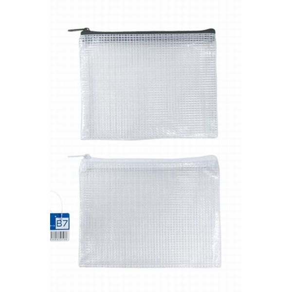 メッシュケース シンプル B7サイズ用 ［色指定不可］ (100円ショップ 100円均一 100均一 100均)
