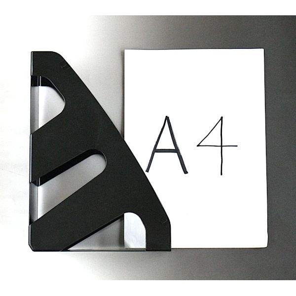 ファイルスタンド A4サイズ収納可 8×19．5×高さ28cm ブラック (100円ショップ 100円均一 100均一 100均) 2