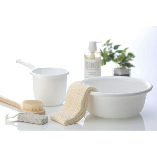 手桶 満量1．3L ホワイト ビアンカ (100円ショップ 100円均一 100均一 100均)