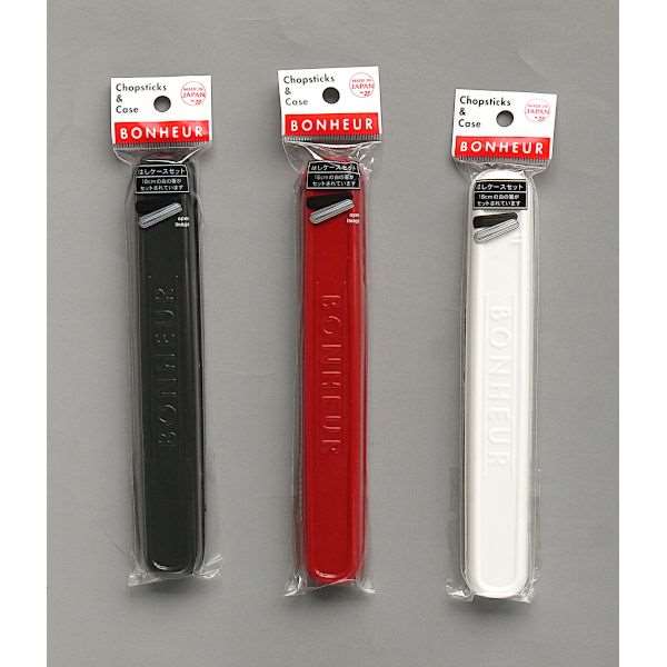はし・ケースセット（箸18cm） ボヌール ［色指定不可］ (100円ショップ 100円均一 100均一 100均)