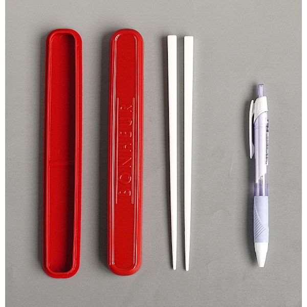 はし・ケースセット（箸18cm） ボヌール ［色指定不可］ (100円ショップ 100円均一 100均一 100均)