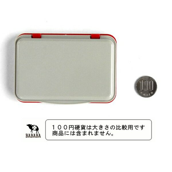 スタンプ台 赤色 (100円ショップ 100円均一 100均一 100均)