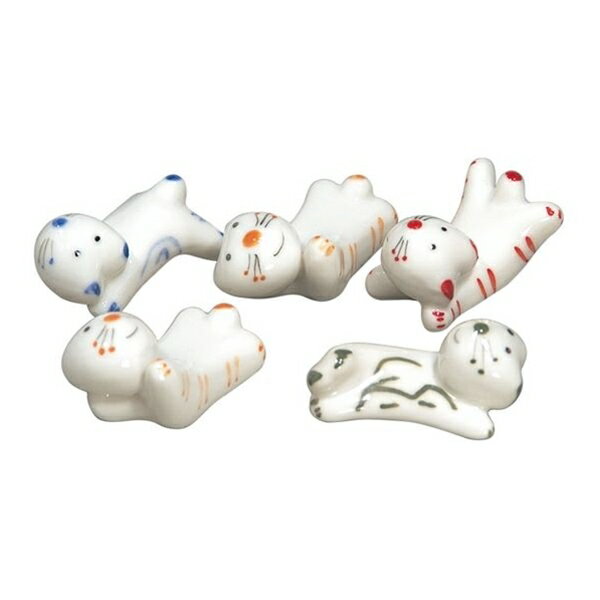 陶器箸置 ねこ (100円ショップ 100円均一 100均一 100均)