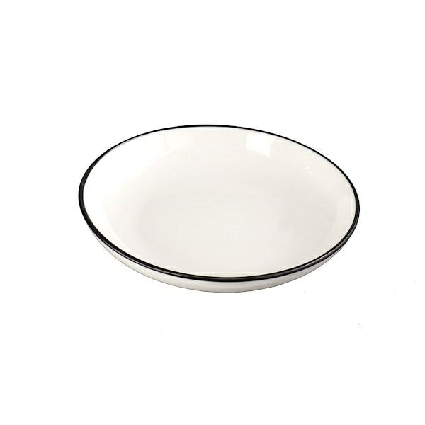小皿 丸型 直径13．3×高さ2．4cm 陶器製 ブランカMライン130 (100円ショップ 100円均一 100均一 100均)