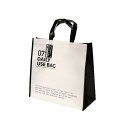 楽天100円雑貨＆日用品卸-BABABAPPバッグ 英字柄 38×40×マチ18cm ［色指定不可］ （100円ショップ 100円均一 100均一 100均）