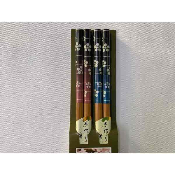 ペア箸 22．5cm 2膳入 梅 お箸の国 (100円ショップ 100円均一 100均一 100均)