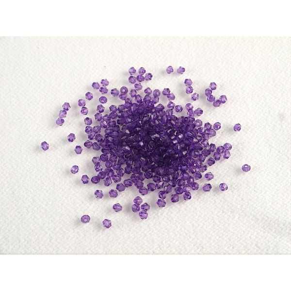 ビーズ ソロバン型 4mm 濃い紫 7g (100円ショップ 100円均一 100均一 100均)