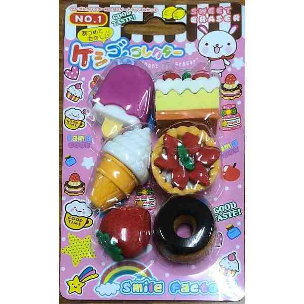 消しゴムセット 6個入 ケシゴムコレクター ［種類指定不可］ (100円ショップ 100円均一 100均一 100均)