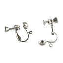 イヤリング用金具 シルバー 1組入 (100円ショップ 100円均一 100均一 100均)