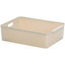 バスケット B5サイズ収納可 21×30×高さ8.3cm アイボリー (100円ショップ 100円均一 100均一 100均)