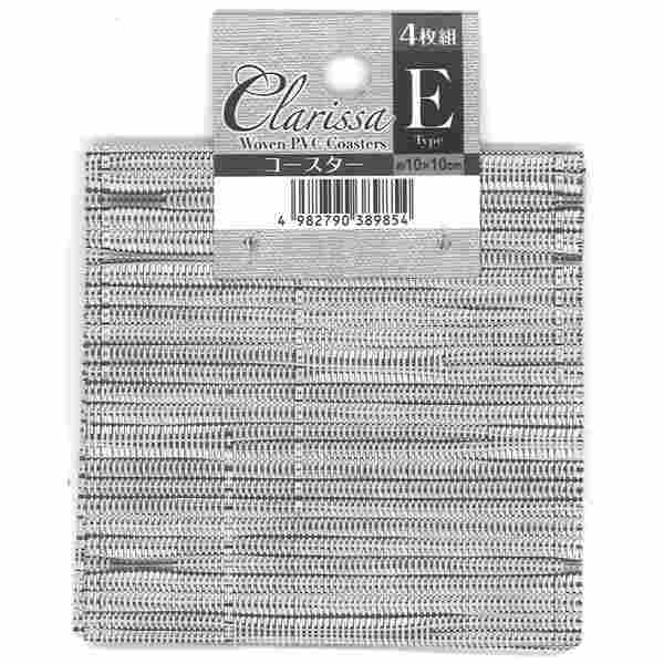 コースター Clarissa E 10×10cm 4枚入 (100円ショップ 100円均一 100均一 100均)