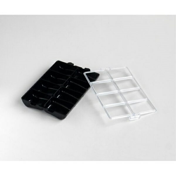 ビーズケース 8個仕切り ブラック (100円ショップ 100円均一 100均一 100均)