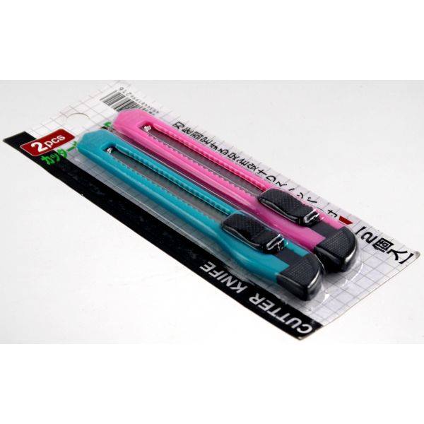 カッターナイフ 全長13cm 2本入 (100円ショップ 100円均一 100均一 100均)