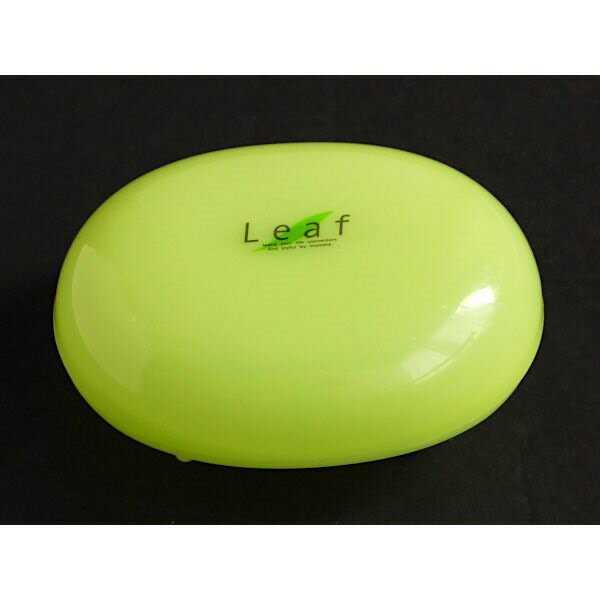 石けんケース フタ付 グリーン リーフ (100円ショップ 100円均一 100均一 100均)