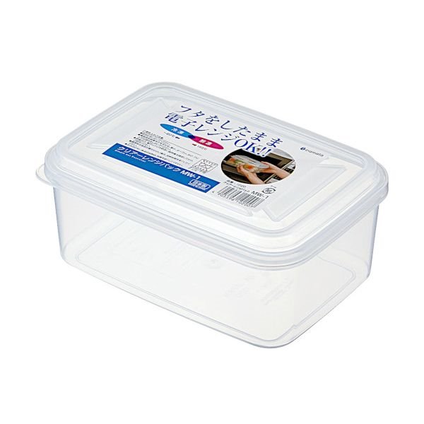 保存容器 レンジパック 容量1．1L 電子レンジ可 クリアー (100円ショップ 100円均一 100均一 100均)