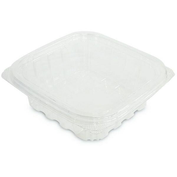 フードパック サラダ用 12．8×12．8×高さ4．2cm 4個入 (100円ショップ 100円均一 100均一 100均)