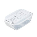 保存容器 楽ちんパック 角型 容量600ml クリアーホワイト (100円ショップ 100円均一 100均一 100均)