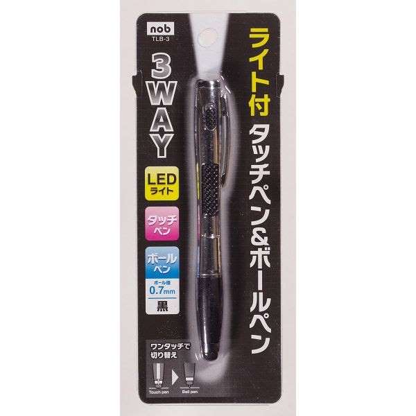 楽天100円雑貨＆日用品卸-BABABA多機能ペン LEDライト＋タッチペン＋0．7mm黒ボールペン ［色指定不可］ （100円ショップ 100円均一 100均一 100均）