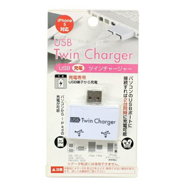 USB ツインチャージャー (100円ショップ 100円均一 100均一 100均)