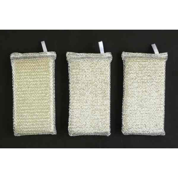 スポンジ 食器・調理器具用 アルミネット 3個入 (100円ショップ 100円均一 100均一 100均)