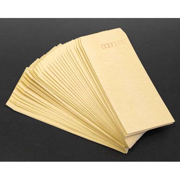 クラフト封筒 長形4号 70枚入 (100円ショップ 100円均一 100均一 100均)