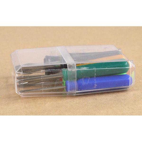 ドライバー ホルダーハンドル差込式 焼入加工 6本入 ケース付 (100円ショップ 100円均一 100均一 100均)