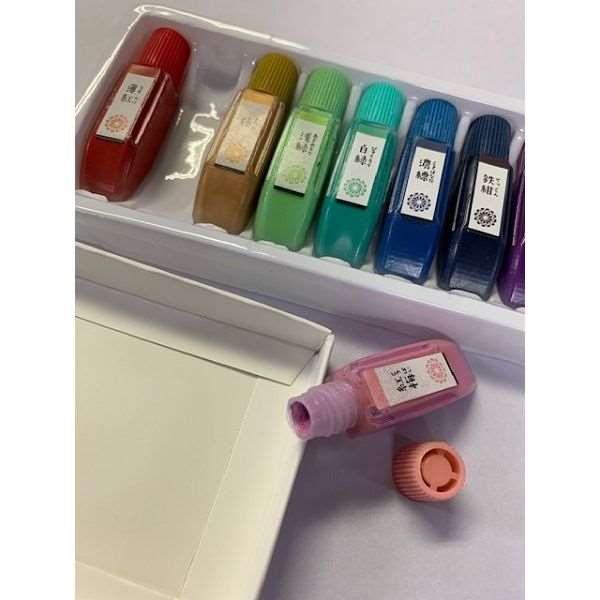 水彩えのぐ 和の色 8色 ポリチューブタイプ 6ml (100円ショップ 100円均一 100均一 100均)