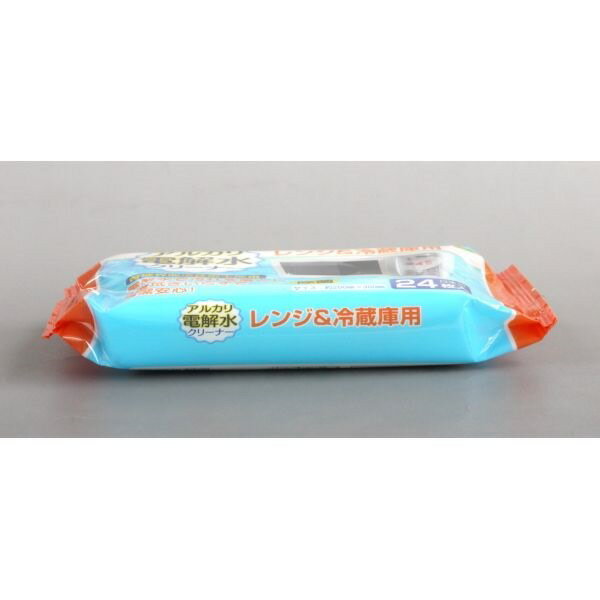 アルカリ電解水クリーナー レンジ＆冷蔵庫用 除菌 20×30cm 24枚入 (100円ショップ 100円均一 100均一 100均)