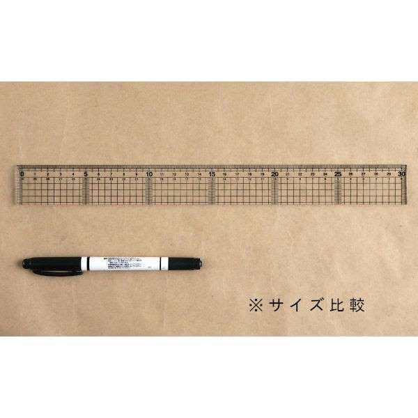 30cm定規 アクリル製 5mm方眼入 (100円ショップ 100円均一 100均一 100均)