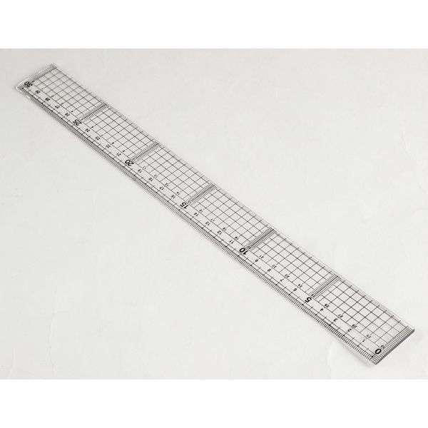 30cm定規 アクリル製 5mm方眼入 (100円ショップ 100円均一 100均一 100均)