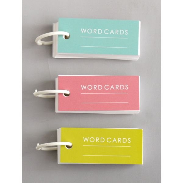 単語カード 7×3cm 70枚×3個入 (100円ショップ 100円均一 100均一 100均)